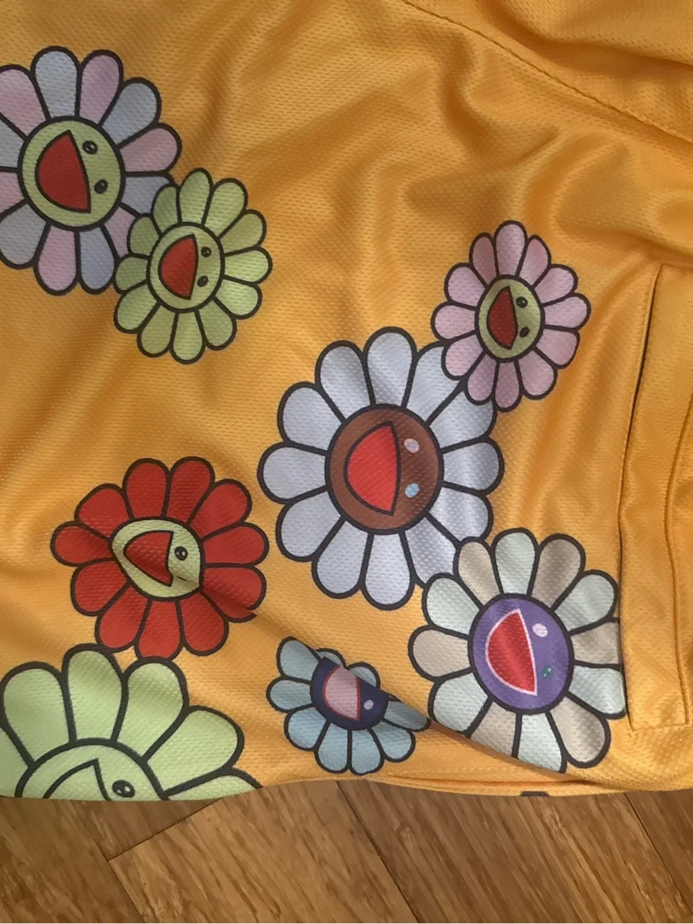 Yellow Floral Graphic Men’s Athletic Shorts